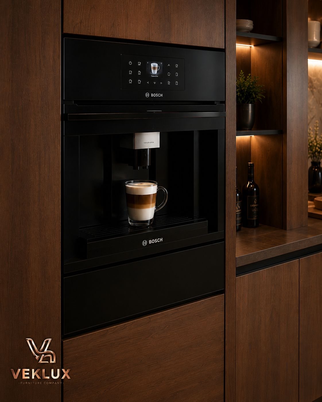VEKLUX walnut kitchen detail